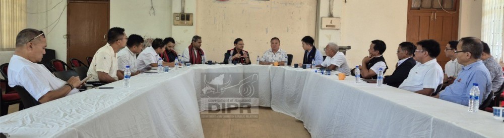 DC Dimapur, Dr. Tinojongsh chang chairing a meeting during NITI Aayog team visit to Nagaland led by Yugal Joshi, Programme Director, W&L